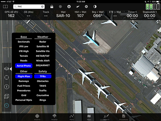  Satellite Map (the photo w/ the airplanes on the runway) 