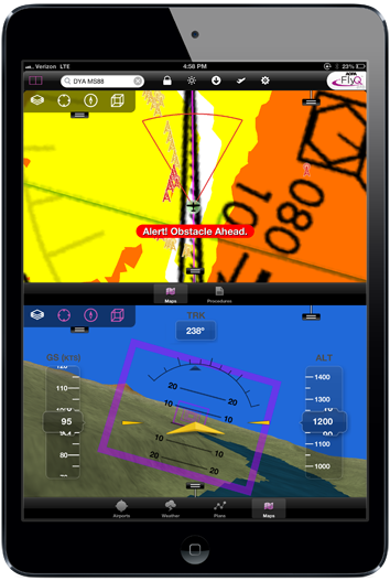 FlyQ EFB in an iPad mini